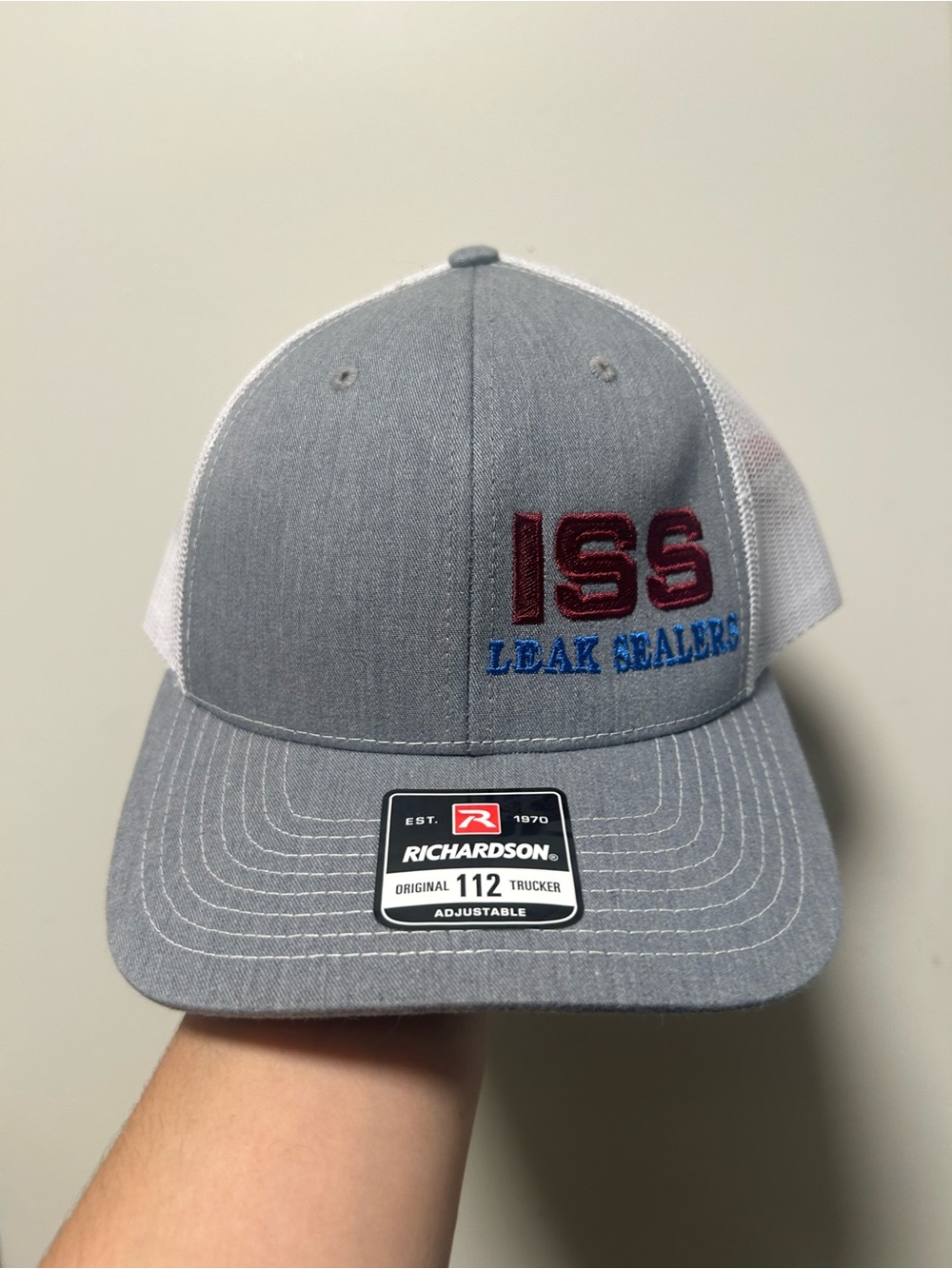 Y2k Grey richardson 112 iss leak sealers trucker snapback hat